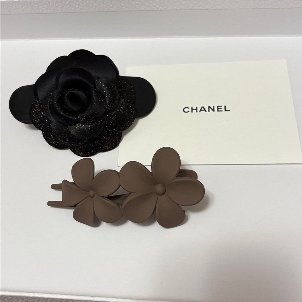 Authentic Chanel Camellia Flower hair clip
